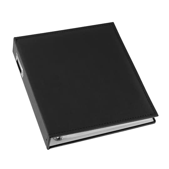 8 Pack: Black D-Ring Scrapbook Album by Recollections&#x2122;
